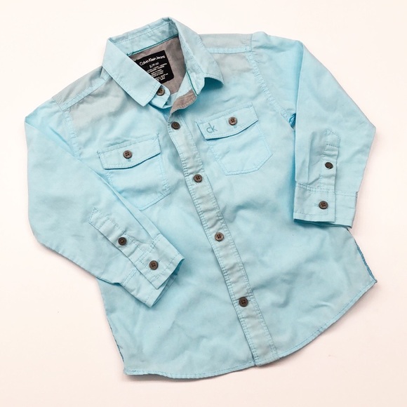 Calvin Klein Other - Calvin Klein baby blue long sleeve button up shirt